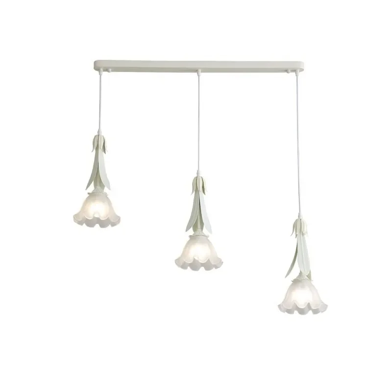 

Лампа для столовой с французским цветком, люстра с тремя головками, европейская пасторальная кремовая ветровая лампа, прикроватная декоративная светодиодная лампа для спальни