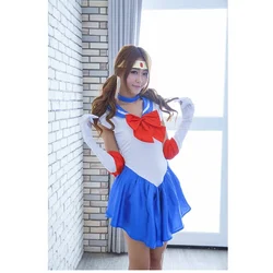 2024 Sailor Cosplay Costume Moon Tsukino Usagi Uniform Dress Outfits Cosplay Yellow Wig Halloween Carnival Party Women Set