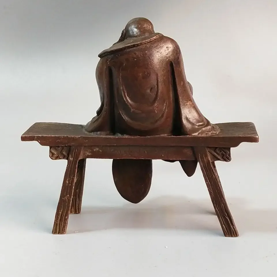 Vintage Maitreya Statue Tibetan Buddhism Buddha Figurines Home Room Office Wealth Luck Feng Shui Decor