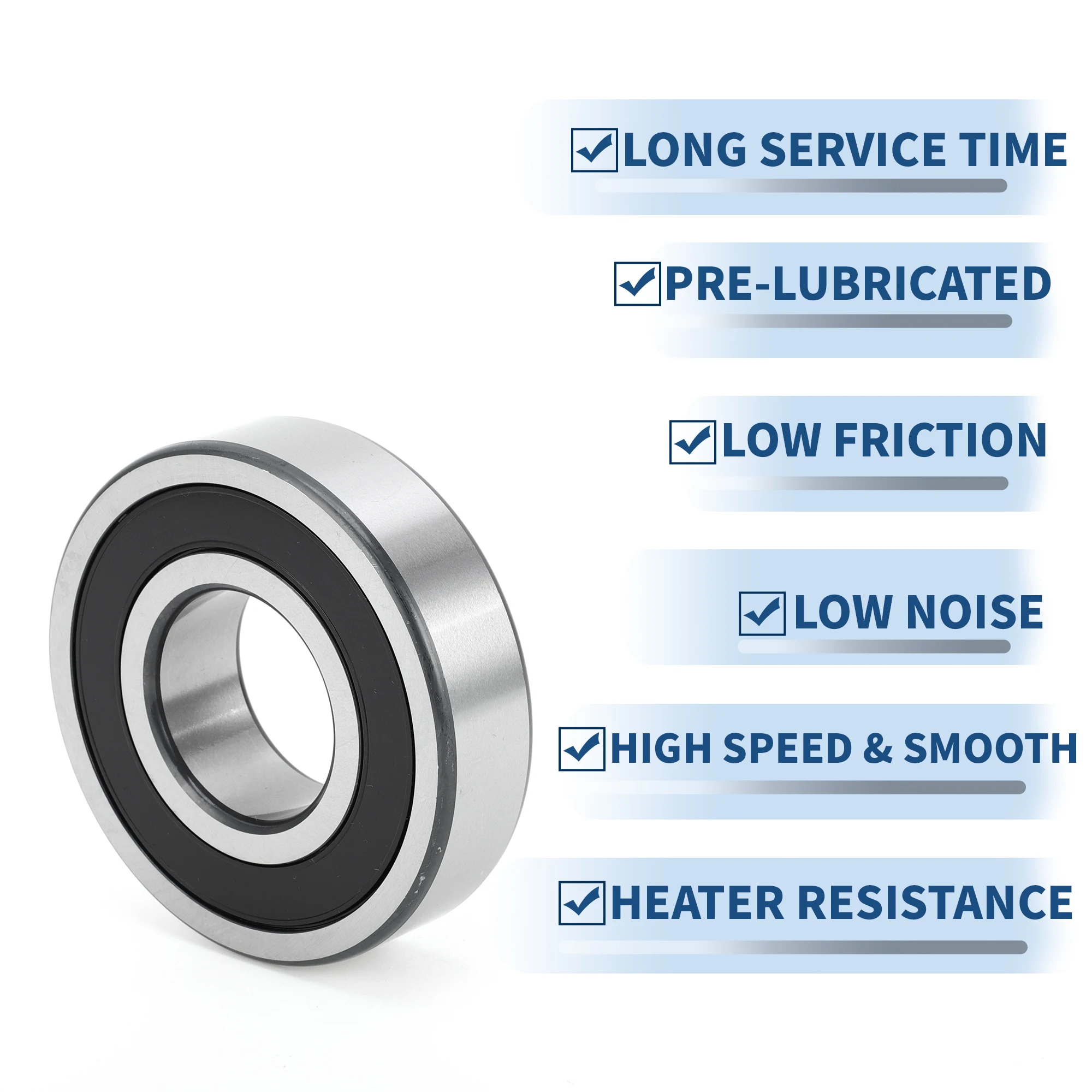 Motoforti 6307VV Deep Groove Ball Bearings P6 35x80x21mm Lubricated Bearings Double Rubber Seal Scooter Skateboard Wheel image 5