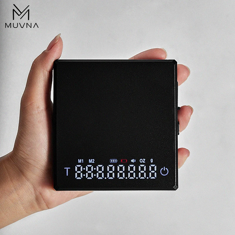 

MUVNA Prosecco Mini Digital Coffee Scale, 0.1g High Precision Electronic Scale for Espresso/Drip Coffee with Tare Function, ABS