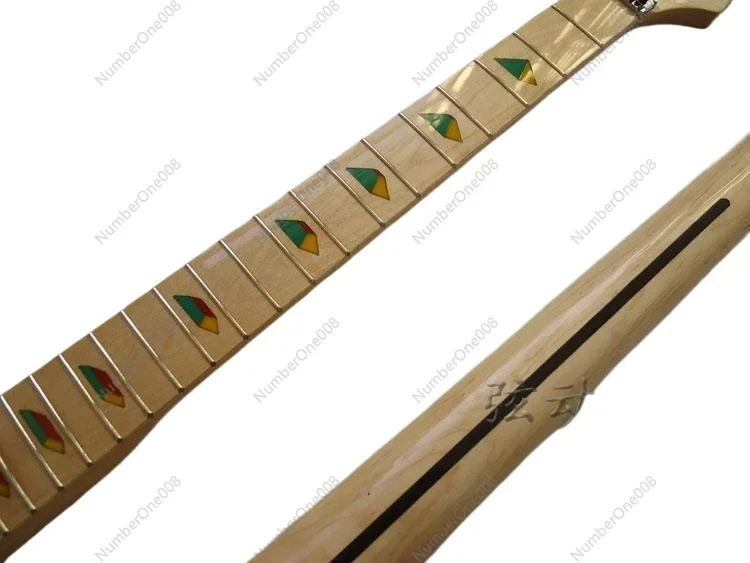 Electric Guitar, Double Shake Neck Handle, Pyramid Inlaid 21 Frets 22 Frets FDIY Electric Guitar Neck Accessories