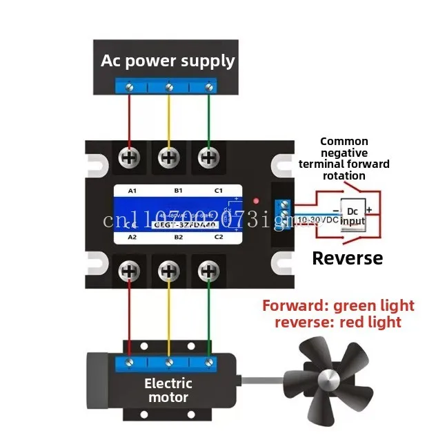 Three Phase Solid-state Relay 220V Motor Forward and Reverse GEGT-3ZF Module 380V DC Control AC 60A AC Control AC