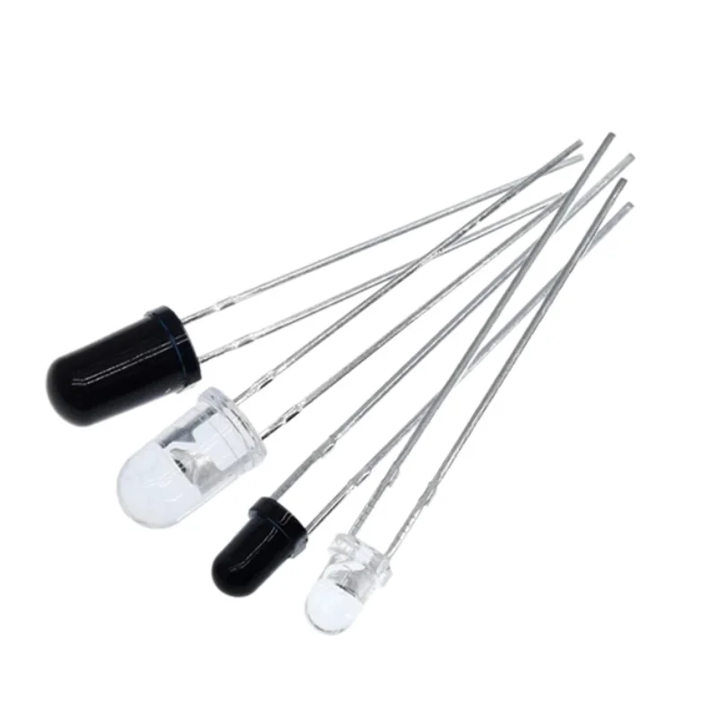 F3 F5 940nm Infrared Diode 3mm 5mm IR Transmitter Receiver Tube, Infrared LED for Remote Control Monitoring Sensor DIY Project