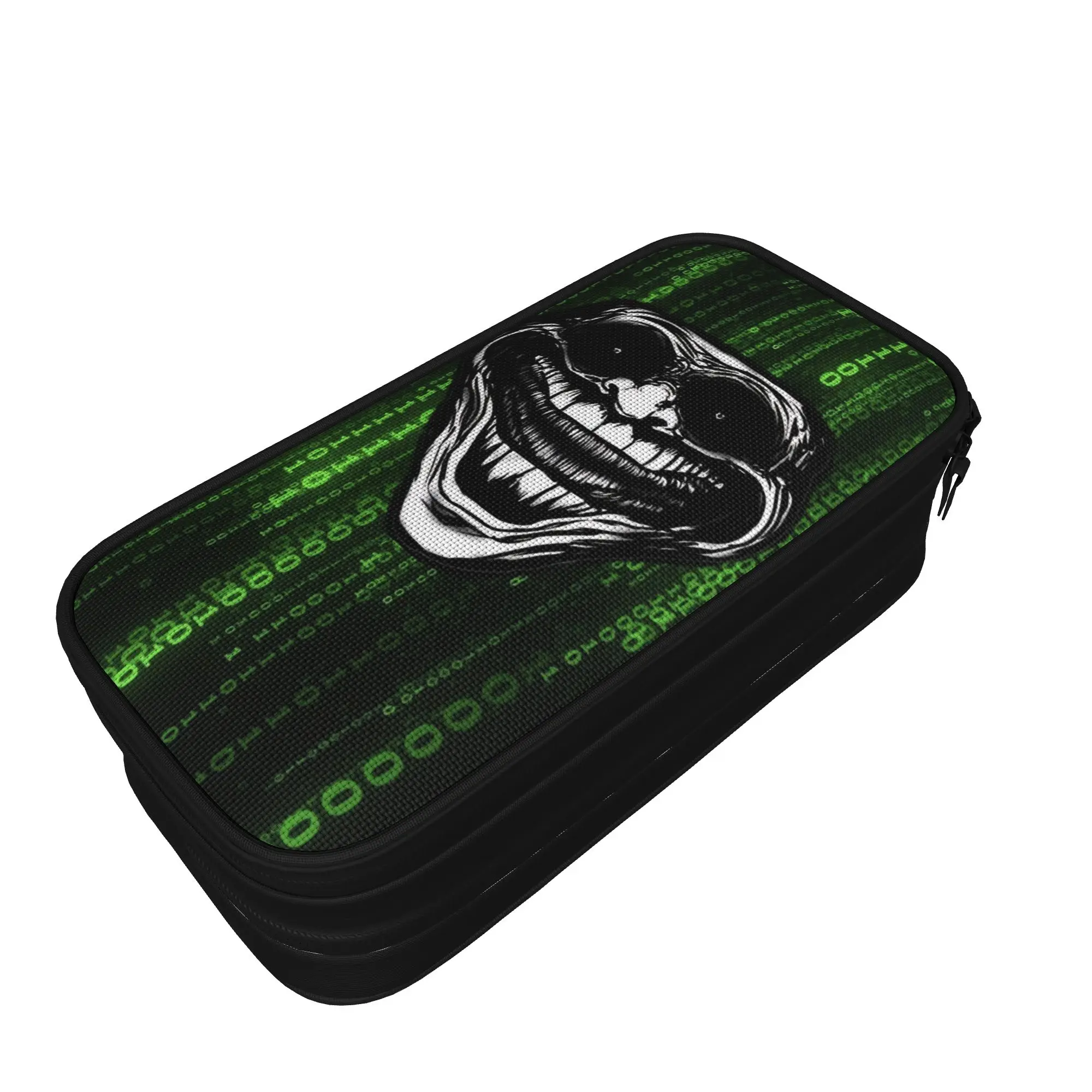 Lovely Evil Troll Face Meme Funny Pencil Cases Horror Humor Pencilcases Pen for Student Big Capacity Bags Office Gift Stationery