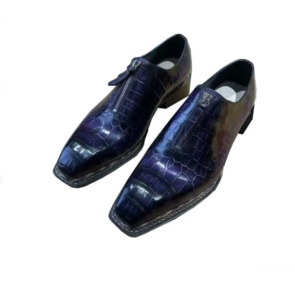 

sanyeshechiping новые мужские формальные туфли мужские туфли из крокодиловой кожи синие