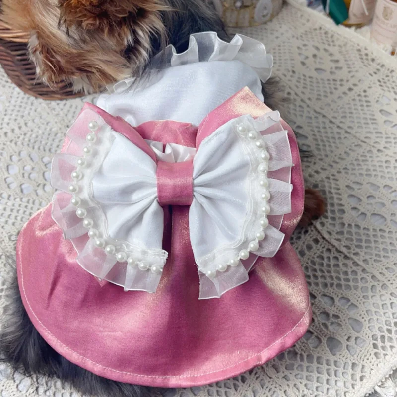 

Pug Dog Dress Summer French Bulldog Clothes Dresses Princess Skirt Frenchies Dog Clothing Pet Apparel Dropship Dog Costume