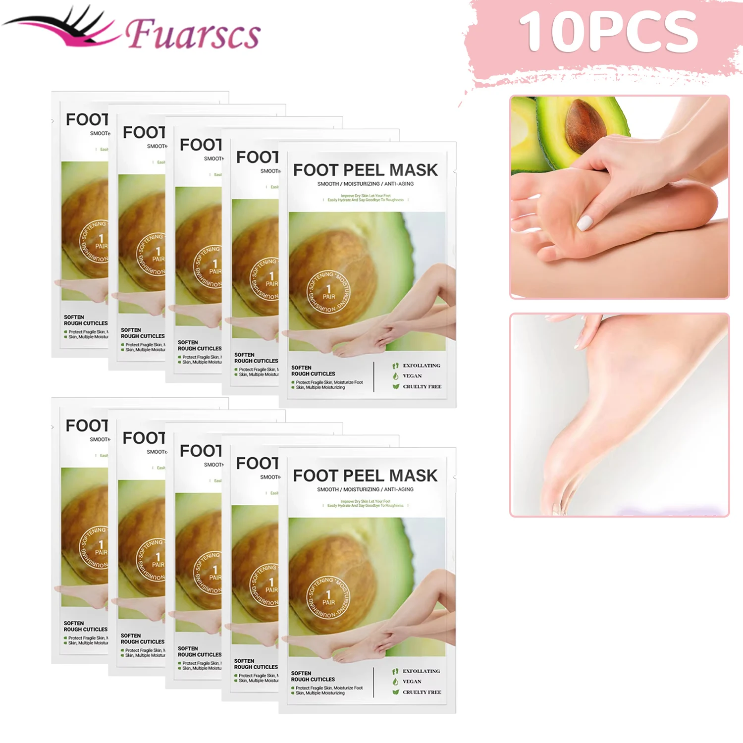 

10pcs Exfoliating Foot Mask Pedicure Socks Peeling Dead Skin Remover Calluses Heels Foot Spa Moisturizing Feet Care