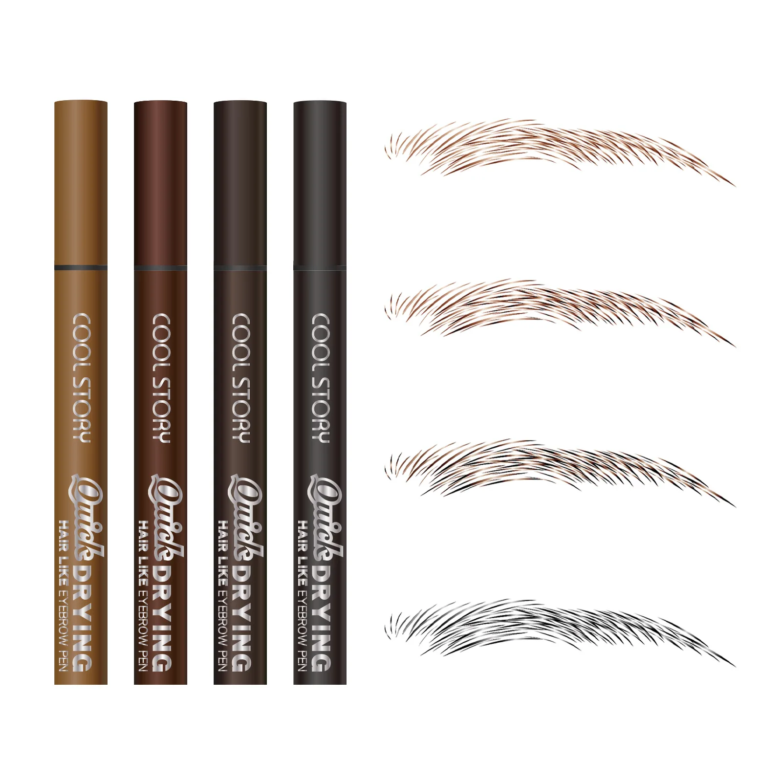 Liquid Eyebrow Pencil shapes wild eyebrows naturally and long-lasting, quick-drying, waterproof and sweatproof.