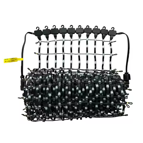 DC12V 25mm Pitch Black Wire Addressable RGB Smart LED Pebble/Seed Flexible Matrix Grid Screen Lights P67 10 Pixels(25cm)Wide