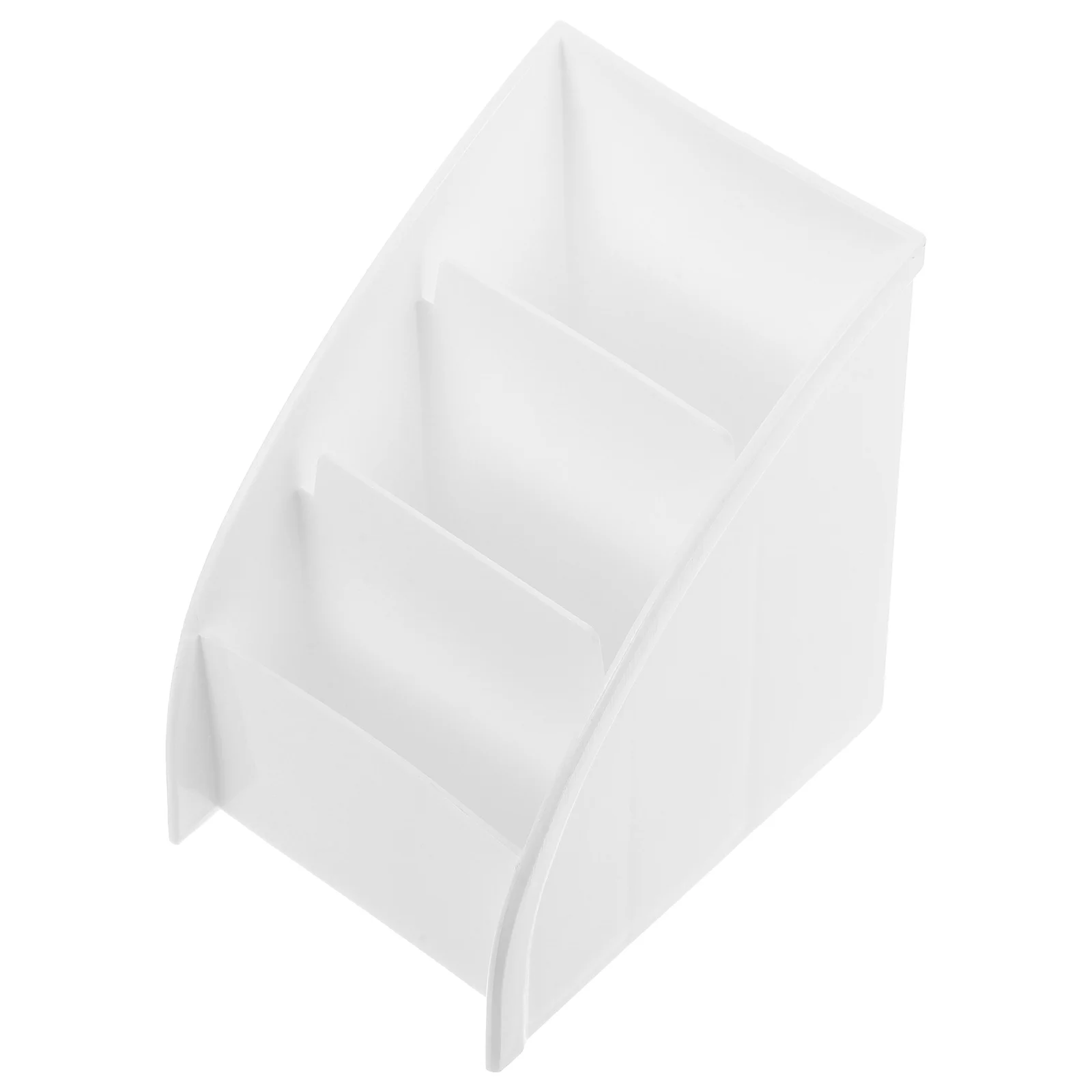 

Countertop Coffee Bag Box Plastic Stair Compartment Organizer for Tea Sugar Snack Storage Home Office Restaurant Use