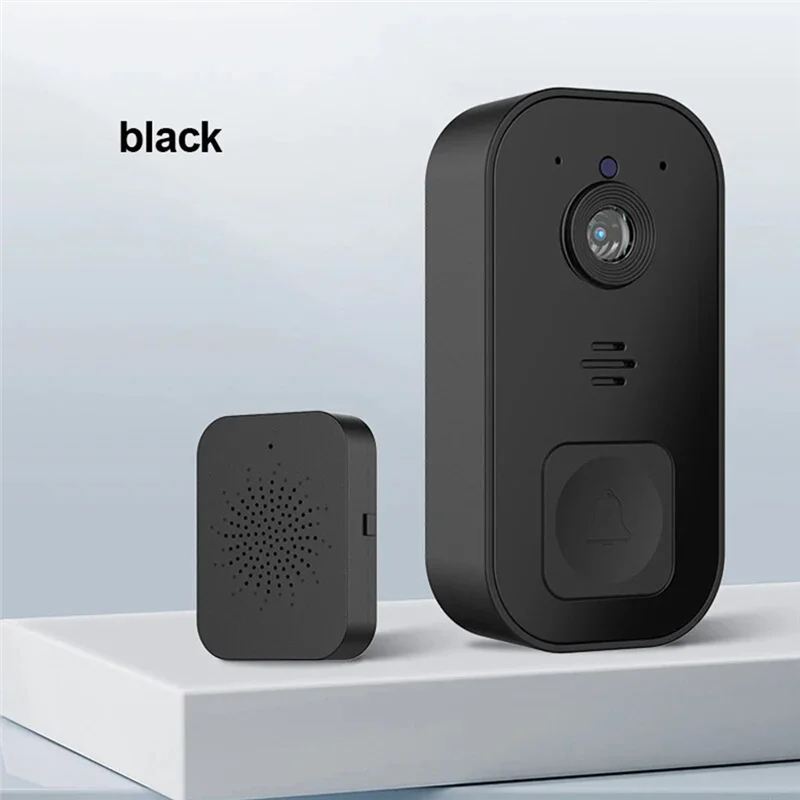 B27B Smart Visual Doorbell Wireless Remote Home High-Definition Night Vision Monitor Video Intercom Doorbell-Black Easy To Use