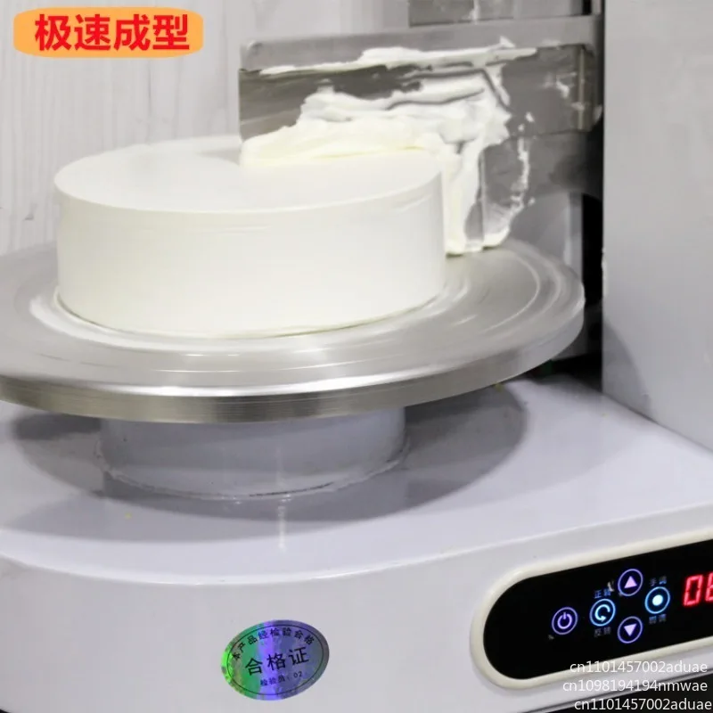 Semi Automatic Round Birthday Cake Cream Butter Spreading Machine Small Tabletop Cakes Chocolate Creams Icing Coating Equipment