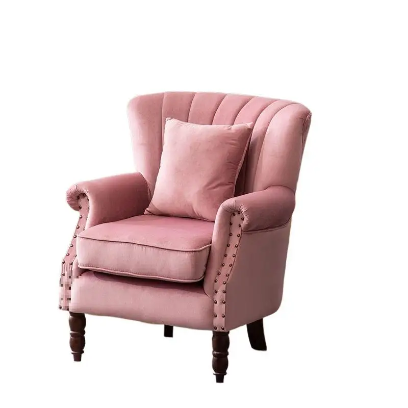 

European simple retro tiger chair, leather art small apartment balcony lazy sofa