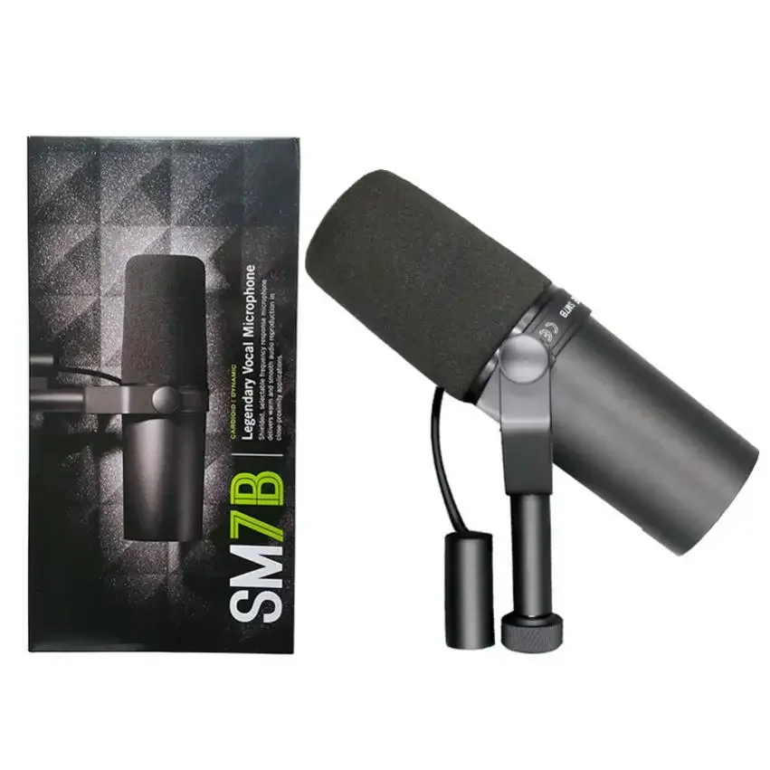 

Wired SM7B Cardioid Dynamic Microphone Studio Selectable Frequency Response Microphone for Live Stage Recording Podcasting