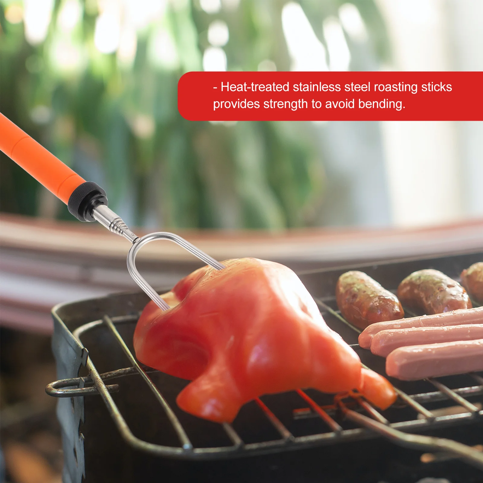 

Alipis 8pcs Stainless Steel BBQ Forks Telescopic Grilling Skewers for Marshmallow Pork Steak Barbecue Practical Cooking Utensil