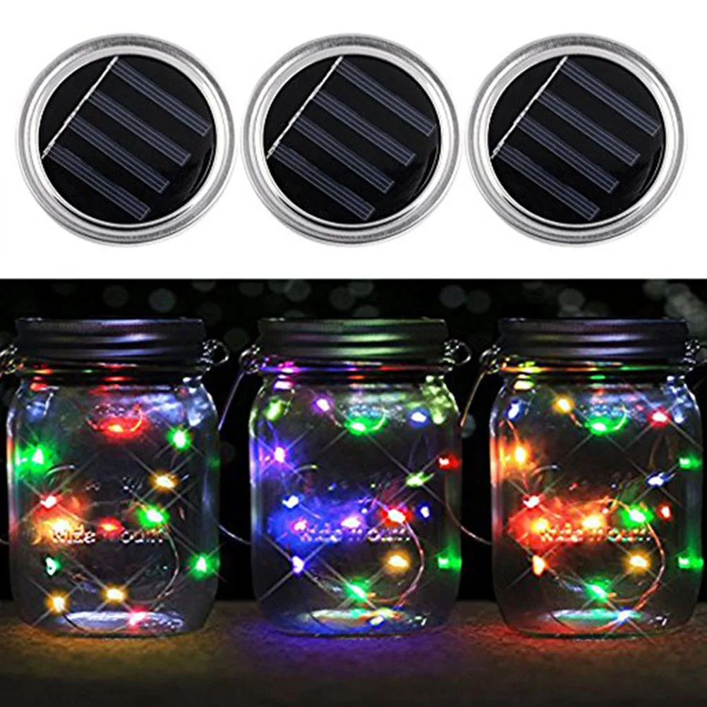 

Bottle Cap String Lights Solar Powered Waterproof Fairy Decorative LED for Outdoor Garden Party Christmas Holiday