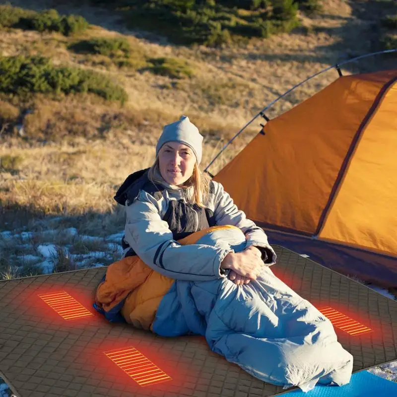 Imagem -03 - Usb Cobertores Aquecedores Elétricos Colchão Aquecedor de Inverno Tapete de Aquecimento do Termostato Camping Dormir Bolsa Suprimentos ao ar Livre 5v