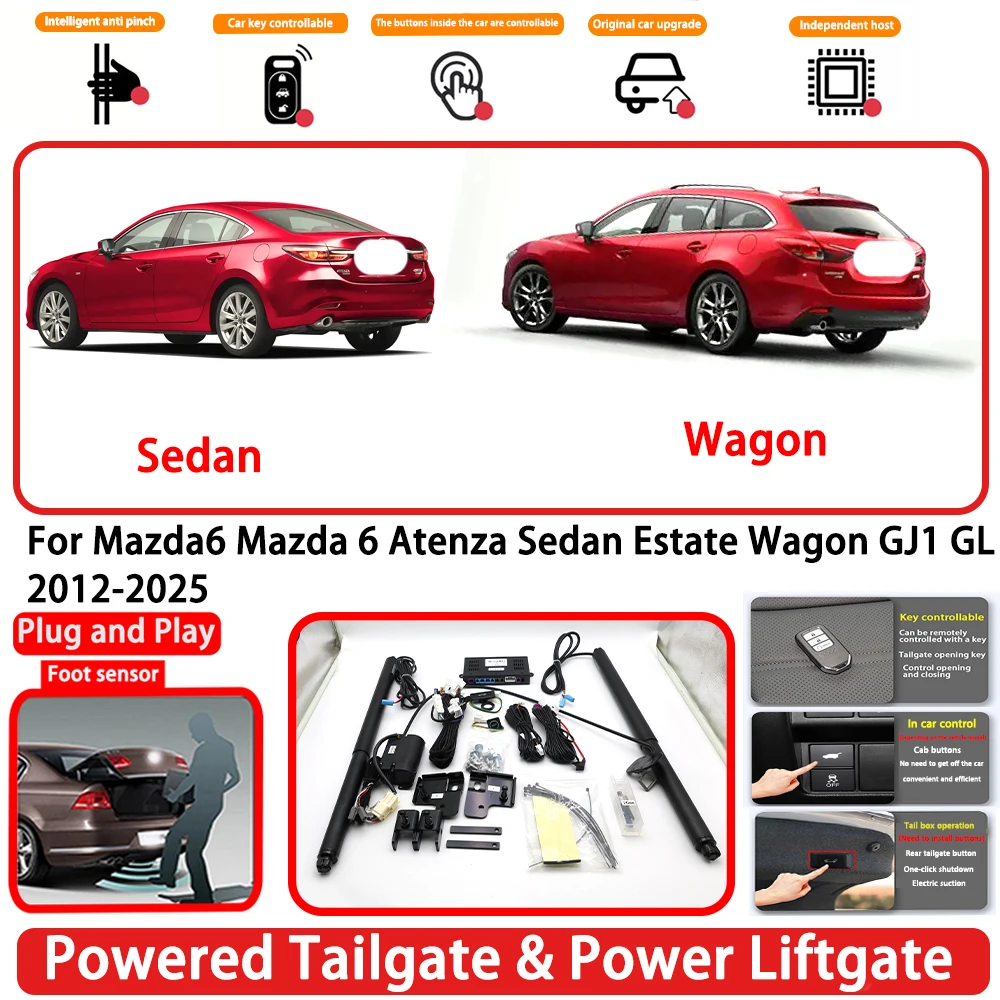 for Mazda6 Mazda 6 Atenza Sedan Estate Wagon GJ1 GL 2012-2025 Auto Powered Tailgate Power Liftgate Rear Trunk Opener System