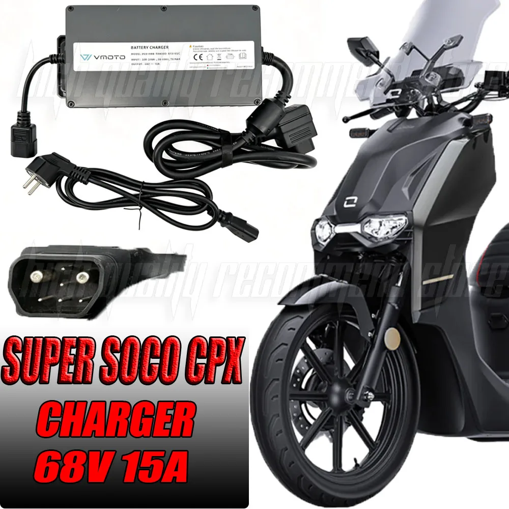 Fit Super Soco CPX SocoCPX VMOTOCharger Special Charger 68V 15A For Super Soco CPX SocoCPX VMOTO