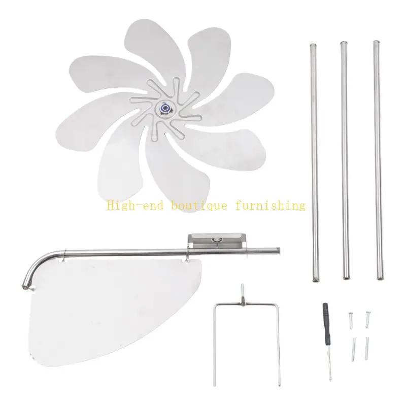 

L9NB Вращение спиннера ветра Уникальная волшебная металлическая ветряная мельница Эстетические колокольчики