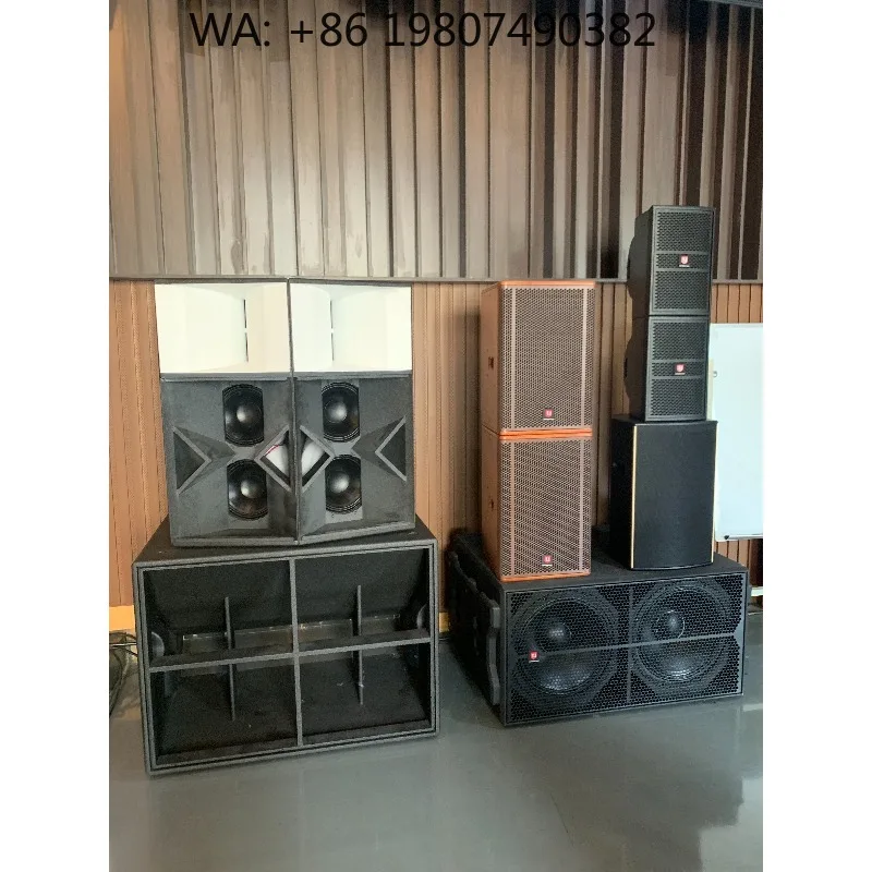

Dual 18 Inch Bass Bin Professional Subwoofer Matching Audio System for Meeting Room Stage