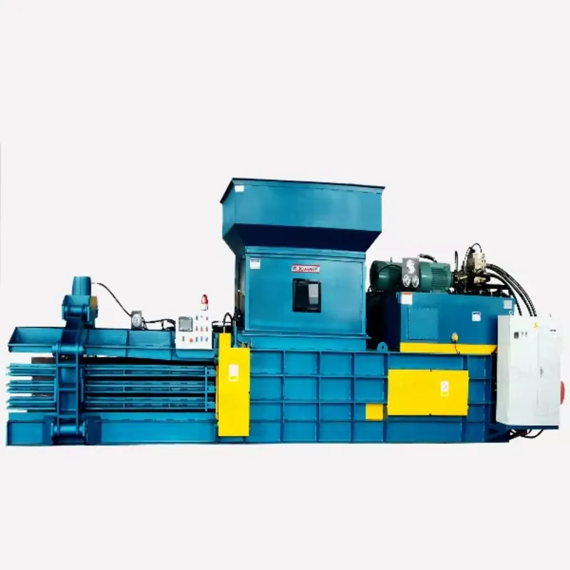 Horizontal Baler Machine for Textile Waste Compression Hydraulic Recycling High Density Industrial Use