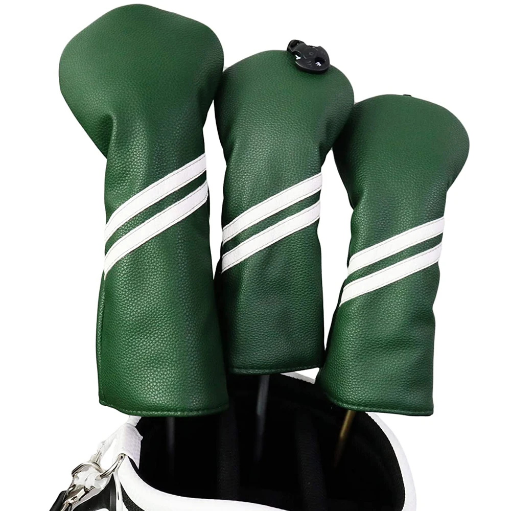 NEW Golf Woods Headcovers Covers For Driver Fairway Golf Clubs Set Heads PU Leather Good Quality Protector Cover