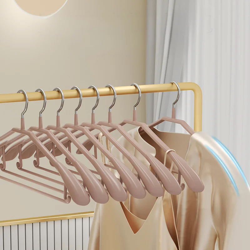 5PCS I KNOW Non-slip PVC Strong Hanger No Trace Household Hanging Clothes Hanger Korean Hot Sale High Quality Metal Hanger