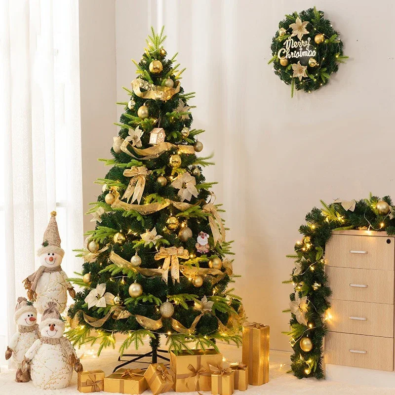 Large Christmas Decoration Set Household Premium INS PVC Xmas Tree Atmosphere Decoration Ornaments Arbol De Navidad Grande