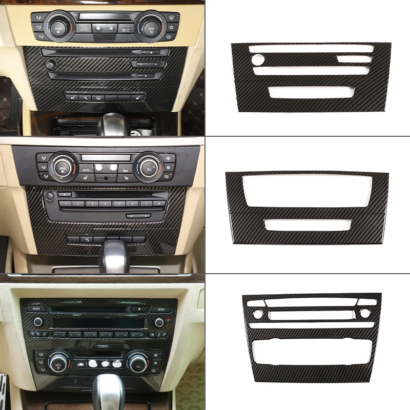 

For BMW 3 Series E90 E91 E92 E93 2005-2012 Car Central Console Air Conditioning Volume Knob CD Panel Cover Trim Stickers