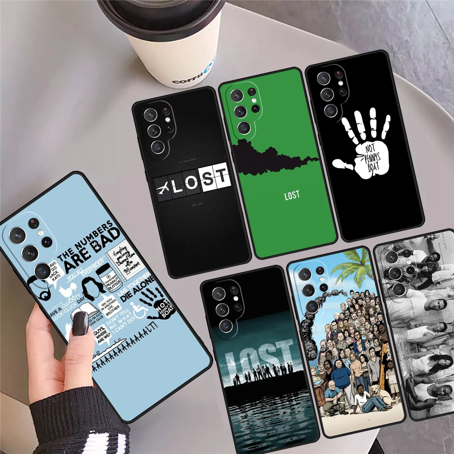 American TV Series Lost Phone Case Cover Coque For Samsung Galaxy S24 Ultra 23 S22 Plus S21 FE S20 S8 S9 S10 Note 10 Pro Note 20