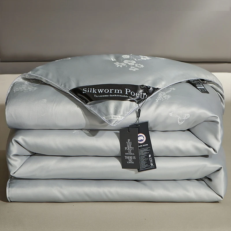 Silk quilt spring autumn quilt luxury silk winter quilt home hotel high quality comforter two-in-one quilt core gift quilt