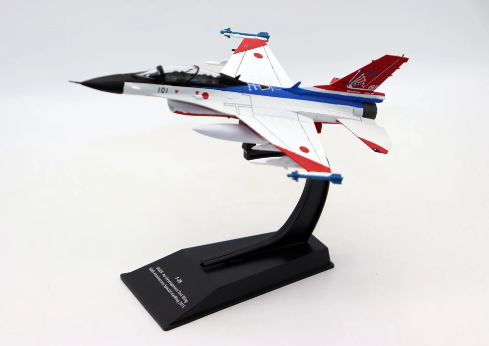 New 1/100 Scale F-2B JASDF Air Dev. Test Wing 60th Anniv. 2015 - Hachette Salvat CP 44 Diecast Simulation Alloy Toys for Collect