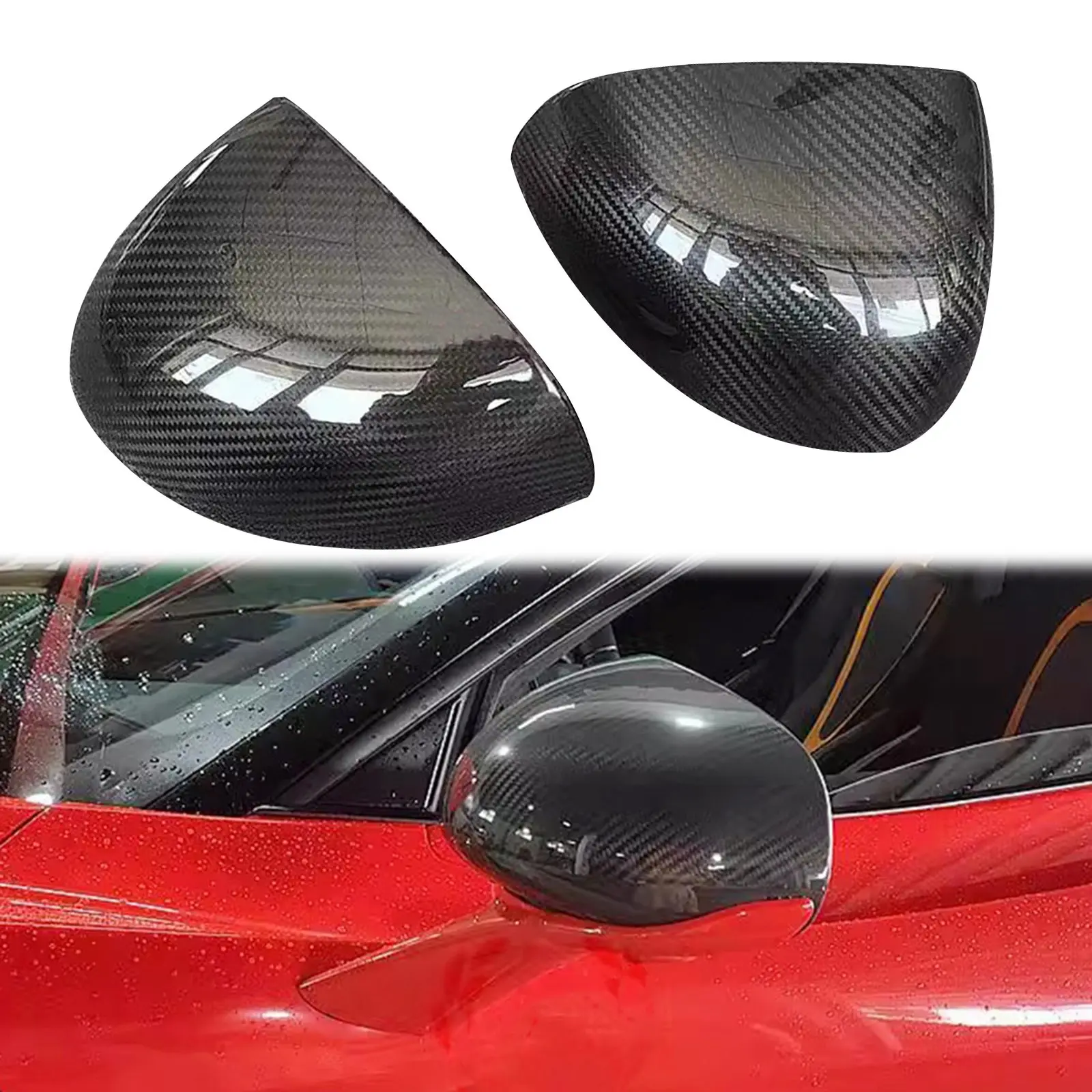 For McLaren MP4-12C 720S 540C 570S 650S 2Pcs Rearview Side Mirror Cap Cover