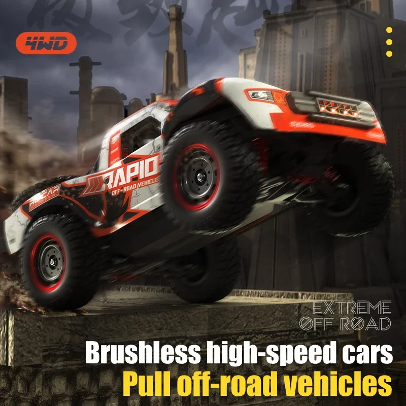 JJRC Q130 PRO Grote RC Auto Korte Baan Vrachtwagen Hoge Snelheid All Terrain Off Road Voertuig Afstandsbediening Auto's met Licht Speelgoed voor Jongens