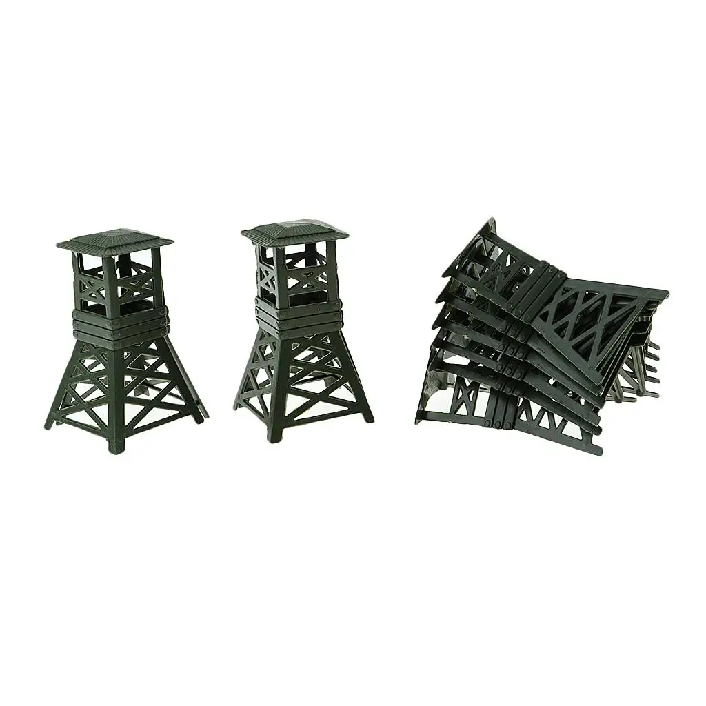 10Pcs Army Toy Watch Tower Watchtower Action Figure Tower