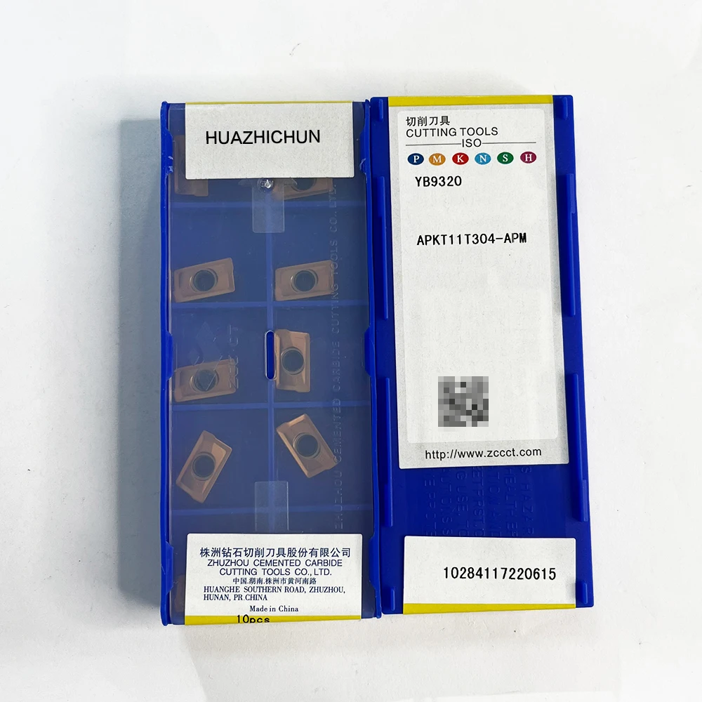 HUAZHICHUN 10pcs APKT11T304- APM YB9302 Original carbide insert with the best quality