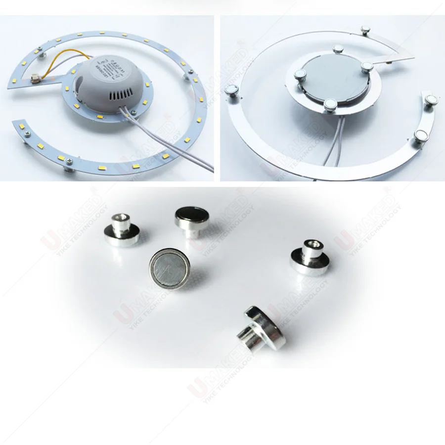 (10PCS) M3 H:8-10 mm magnetic screw for led light, Magnet kits for lamp fitting.for led ceiling light pcb plate fix on walls