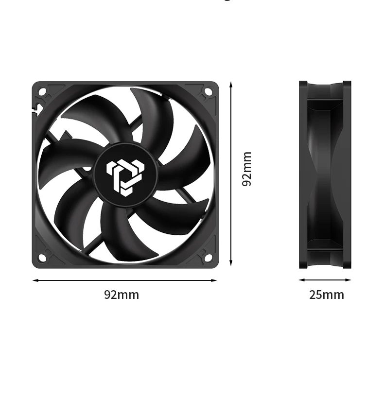 TEUCER 92MM Fan 12V 3-pin 1300PRM Low Noise Cooling Fan 9cm High Air Volume Hydraulic Bearing Air-Cooler Computer Case Fan image 5