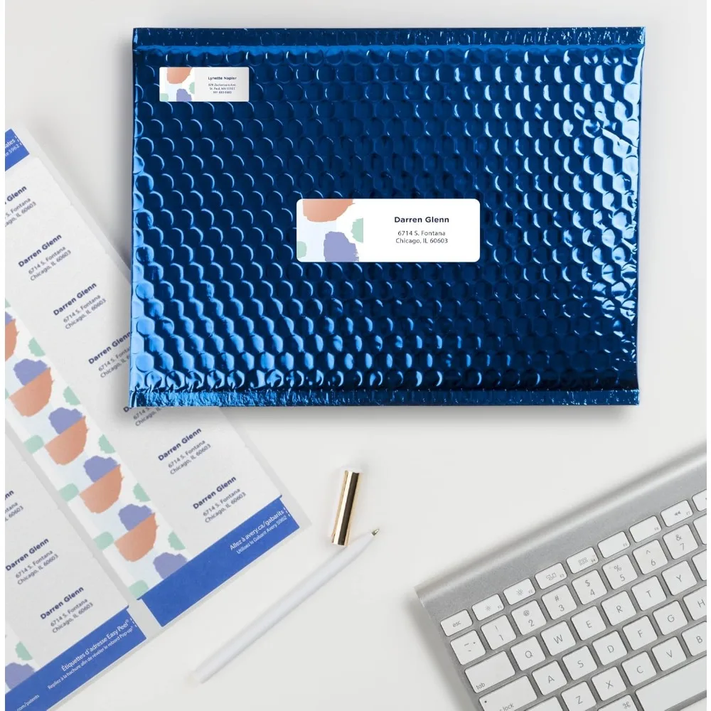 에이버리 이지 필 프린터블 주소 라벨, 1x4 인치, 흰색, 3500개 빈 우편 라벨