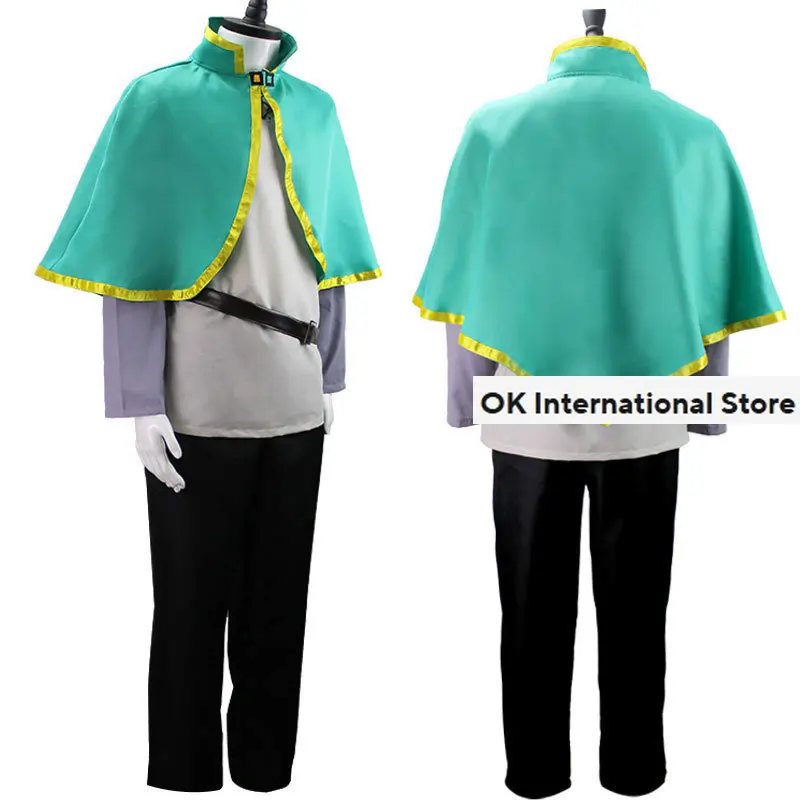 Kono Subarashii Sekai Ni Shukufuku O! Satou Kazuma KonoSuba Kazuma Cosplay Costume Green Set Wig Clothing Cosplay Satō Kazuma