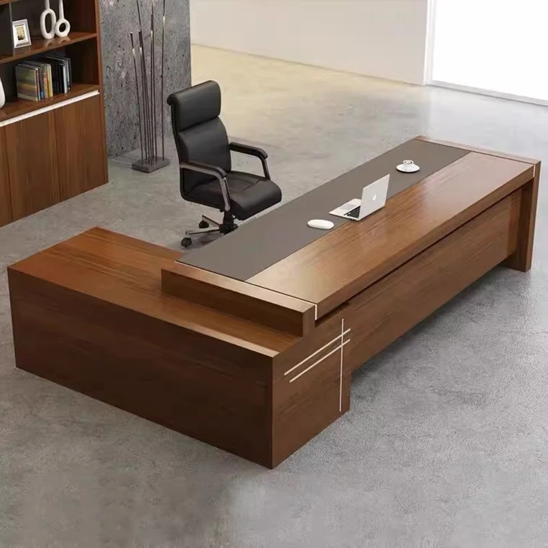 Wood Mainstays Office Desk Table Modern Monitor Stand Up Luxury Long Office Desk Workstation Escritorios Desk Decorations