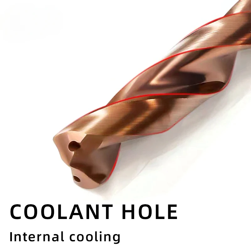 WOY Carbide Drill 5xD with External Internal Cooling Inner Through Coolant Hole Parallel Shank 3.1mm 16mm Coated