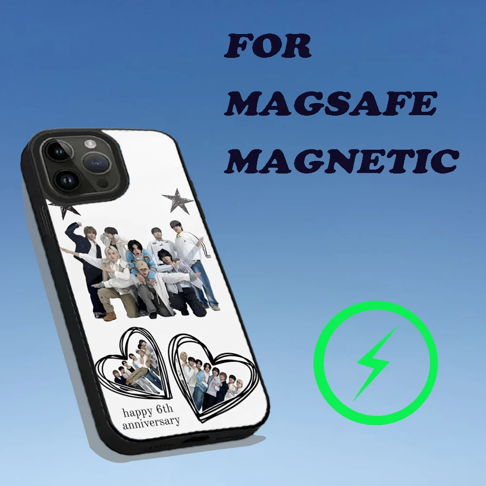 Kpop S-StrayS_K-Kids Phone Case For iPhone 16,15,14,13,12,11,Plus,Pro,Max Mini Magsafe Magnetic Wireless Charging