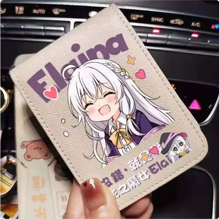 

Anime The Journey Of Elaina Fashion Wallet PU Purse Card Cash Holder Bag Cosplay Gift B1745 Anime