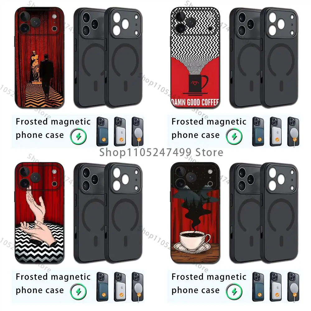 

Twin Peaks Art For iPhone 17,16,15,14,13,12,11,Plus,Pro,Max Mini For Magsafe Magnetic Wireless Charging Phone Case