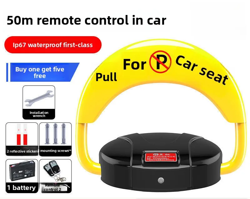 Blocco parcheggio con telecomando con rilevamento intelligente Blocco parcheggio elettrico anticollisione per garage Ispessimento della pressione impermeabile