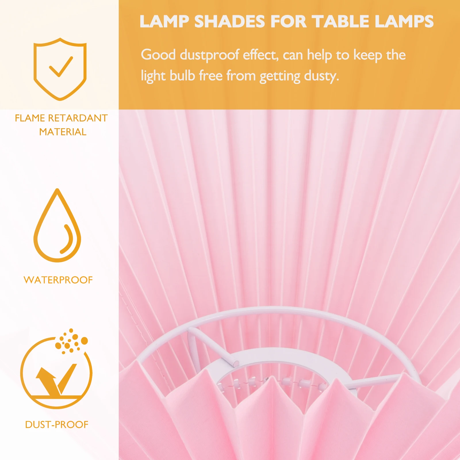 

Fabric Lampshade Simple Pleated Ceiling Lamp Shade Soft Diffuse Light for Home Living Room Dining Room Bedroom Decor