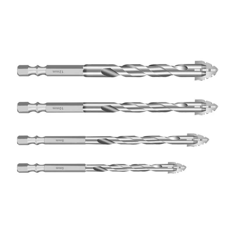 4pcs قطع الحفر الملتوية غريب الأطوار مع أربعة منشورات الفلوت لرخام البلاط الخشبي. y5ga